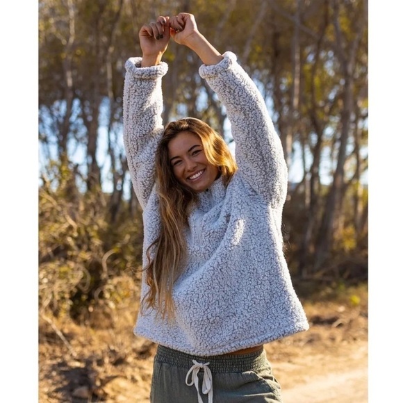 🔆RIP CURL🔆 DARK N STORMY 1/4 ZIP CREW SWEATER JACKET - Picture 3 of 16